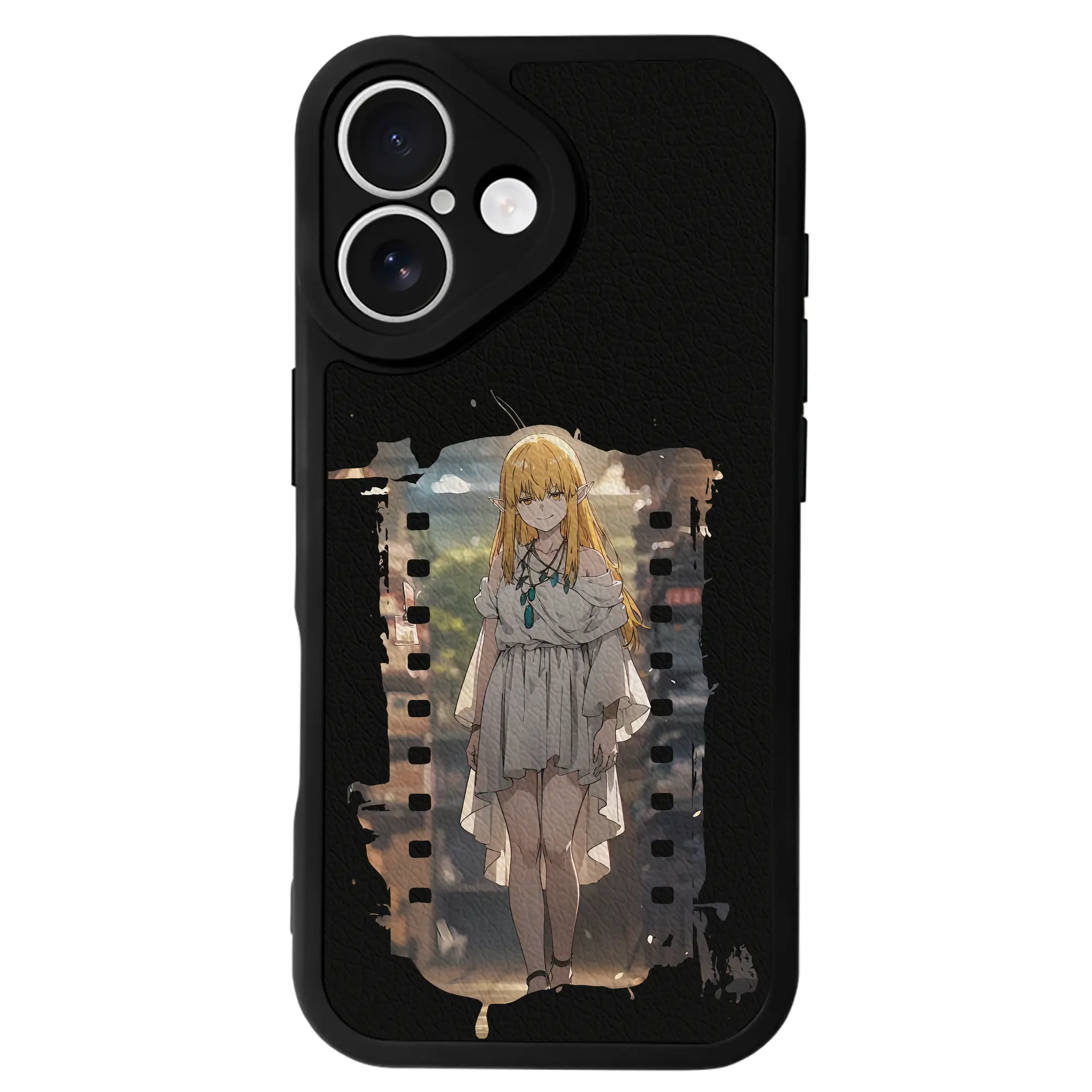 葬送のフリーレン（Frieren） グッズ,ゼーリエ（Serie） - IPhone 16シリーズ対応 ・ シリコンスマホケース ・ レザー調 ・ 高精度フィット ・ 耐衝撃 ・ ワイヤレス充電対応 ・ 精密カット